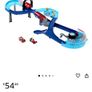 Disney and Pixar Cars Playset with 2 Toy Cars, Lightning McQueen & Francesco Bernoulli, GRC Jumping Raceway Track Set with Kid-Powered Booster Image 2