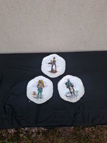 3 old paris works sides plates postage possible