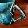 Handmade Studio Pottery Mug - Unique Blue Turquoise Glaze Image 5