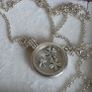 PANDORA floating Memories locket necklace with 3 petite flowers,very good condition Image 5