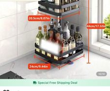 Double layer rotating seasoning rack