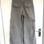 Primark Grey Wide Leg Cargo Pants Age 11-12 Years Image 4