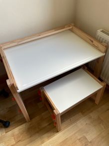 Children's IKEA Table & Bench - Adjsutable