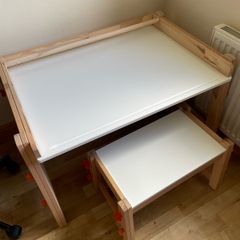 Children's IKEA Table & Bench - Adjsutable