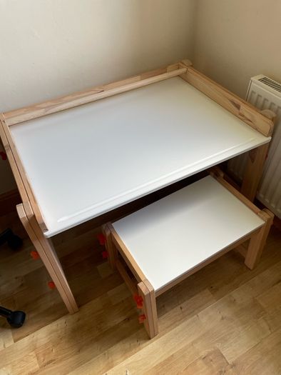 Children's IKEA Table & Bench - Adjsutable