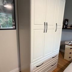 White 3 Door Wardrobe with 3 Drawers