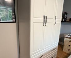 White 3 Door Wardrobe with 3 Drawers