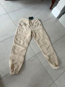 All Saints designer brand combat style linen and tencel trousers BRAND NEW
