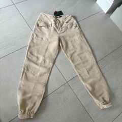 All Saints designer brand combat style linen and tencel trousers BRAND NEW
