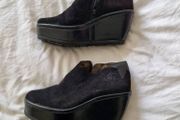 Fly London suede leather ankle wedge boots size 39/6