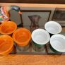 Vintage Mixed Set Emile Henry Ramekins Brown and Green Ribbed Oven to Tableware Set of 6 1980s 2000s Image 10
