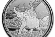2022 Gibraltar 1 Pound 1 oz Silver Bullion Coin - War Elephant BU (In Capsule)