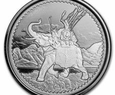2022 Gibraltar 1 Pound 1 oz Silver Bullion Coin - War Elephant BU (In Capsule)