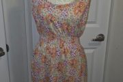 Evie Floral Mini Dress Size 12 Pastel Boho Summer Skater Dress