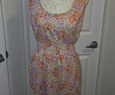 Evie Floral Mini Dress Size 12 Pastel Boho Summer Skater Dress