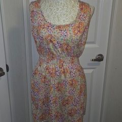 Evie Floral Mini Dress Size 12 Pastel Boho Summer Skater Dress