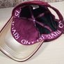 River Island velvet baseball cap hat womens girls burgundy gold Image 9