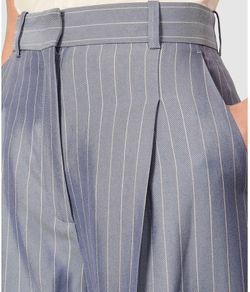 Sandro Felix pinstriped blue trousers