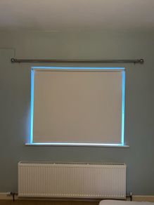 Silver curtain pole