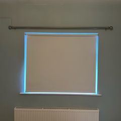 Silver curtain pole