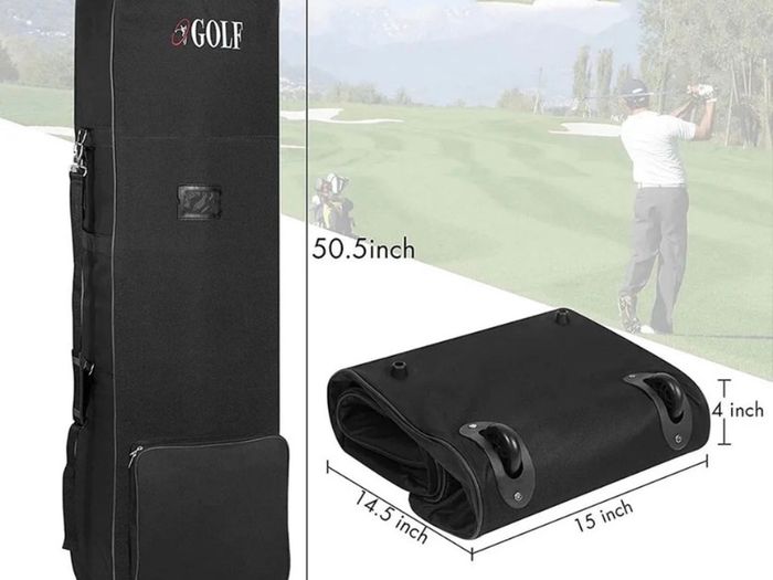 Foldable Golf Bag Travel Case Cover With Wheels