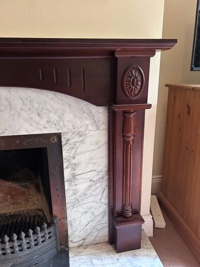 Traditional Timber Fireplace with Stone Surround & Hearth  250