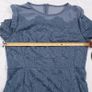 Reiss Slate Blue Textured Scalloped Bodycon Pencil Dress 14UK/42EU Image 10