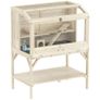 Hamster cage, 2 levels, small pet cage with storage compartment, accessories, 84 x 53 x 110 cm, Natural wood Image 6