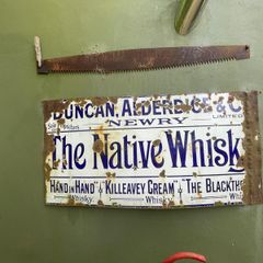 Antique metal signs