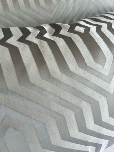 Cushion with cover stylish silver embossed fabric