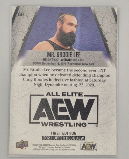 AEW Brodie Lee Tribute Trading Card (Upper Deck 2021 First Edition)