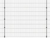2D Garden Fence Panels & Posts 2008x830 mm 16 m Silver