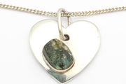 Vintage Sterling Silver And Druzy Pendant Necklace