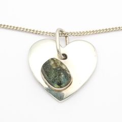 Vintage Sterling Silver And Druzy Pendant Necklace