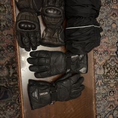 Motorbike gloves and Rainsuit