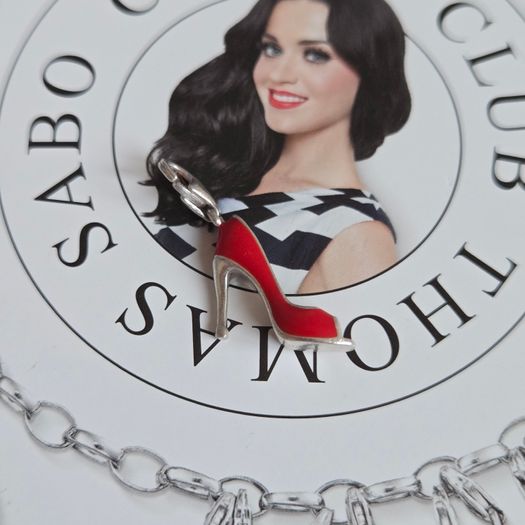 Thomas Sabo  high heel shoe charm 925 silver enamelled red