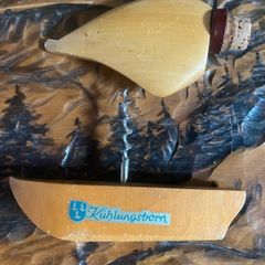 Antique wooden Wine bottle screwcork opener