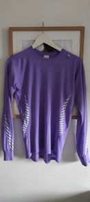 Helly Hansen Lifa Active Stripe Crew - Light Purple size 12,small 14