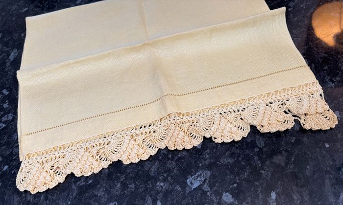 Two Vintage Yellow Traycloths/Mats