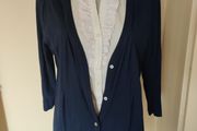 Twist navy white cover up and blouse size UK16 EU44 Perfect condition Postage included