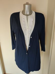Twist navy white cover up and blouse size UK16 EU44 Perfect condition Postage included
