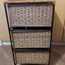 x2 Set of Wicker 3 Tier Drawers Image 10