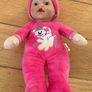 Zapf Baby born Sleepy for babies-30cm pink Soft bodied doll EUC Image 4