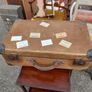 Vintage Suitcase with Railway Labels Image 6