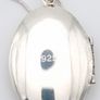 925 Vintage Sterling Silver Floral Engraved Photo Locket Necklace Image 5