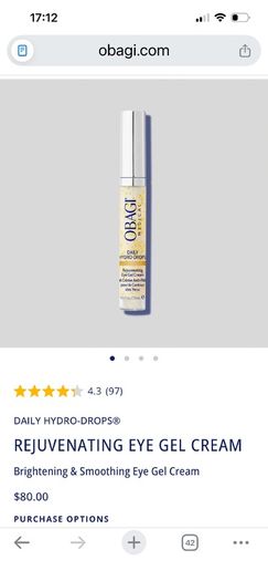 OBAGI Medical Daily Hydro Drops Rejuvenating Eye Gel Cream 15ml