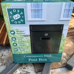 Brand new black letterbox