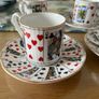 Fine Bone China Espresso Set 4 Cups & Saucers Image 2