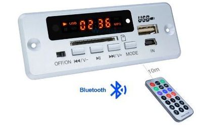 5V MP3 Decoder Board Bluetooth Call Decoding Module MP3 WAV U-Disk & TF Card USB with Remote Controller, new.