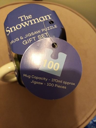 christmas snowman mug and jigsaw